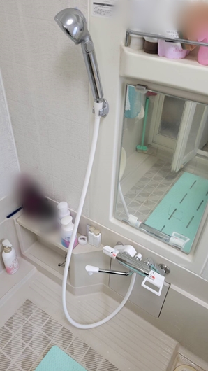 新しいシャワー水栓で水漏れ解消！