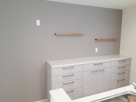 キッチンクロスと収納設置・ご入居前リフォーム！