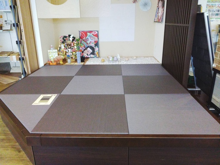 おしゃれなハーフ畳で和みの空間に